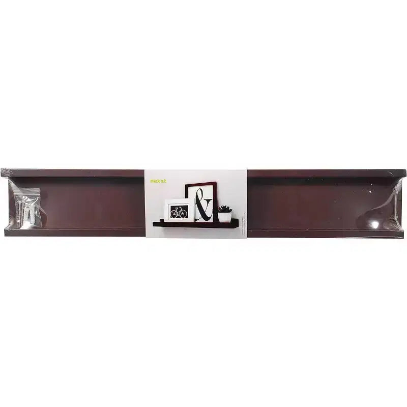 Kiera Grace (Lot de 4) Étagères murales 23"x4" Espresso : Design corniche en MDF, Aucun assemblage, Quincaillerie de fixation incluse