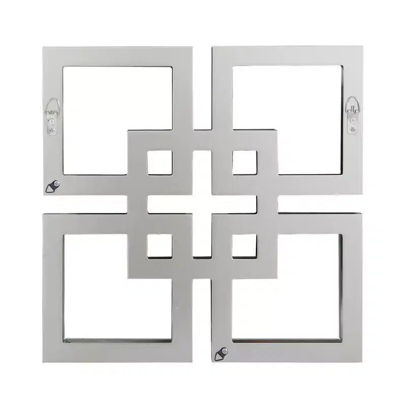 Miroir mural Howard Elliott 16"x16" à carrés superposés : style moderne, MDF et verre