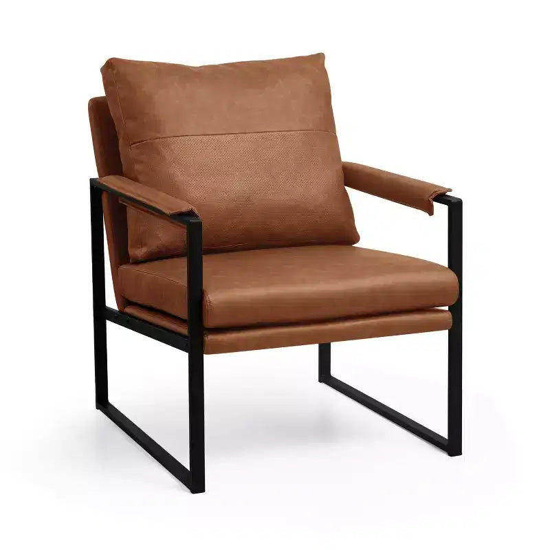 Fauteuil d'appoint moderne rembourré Subrtex avec cadre en métal