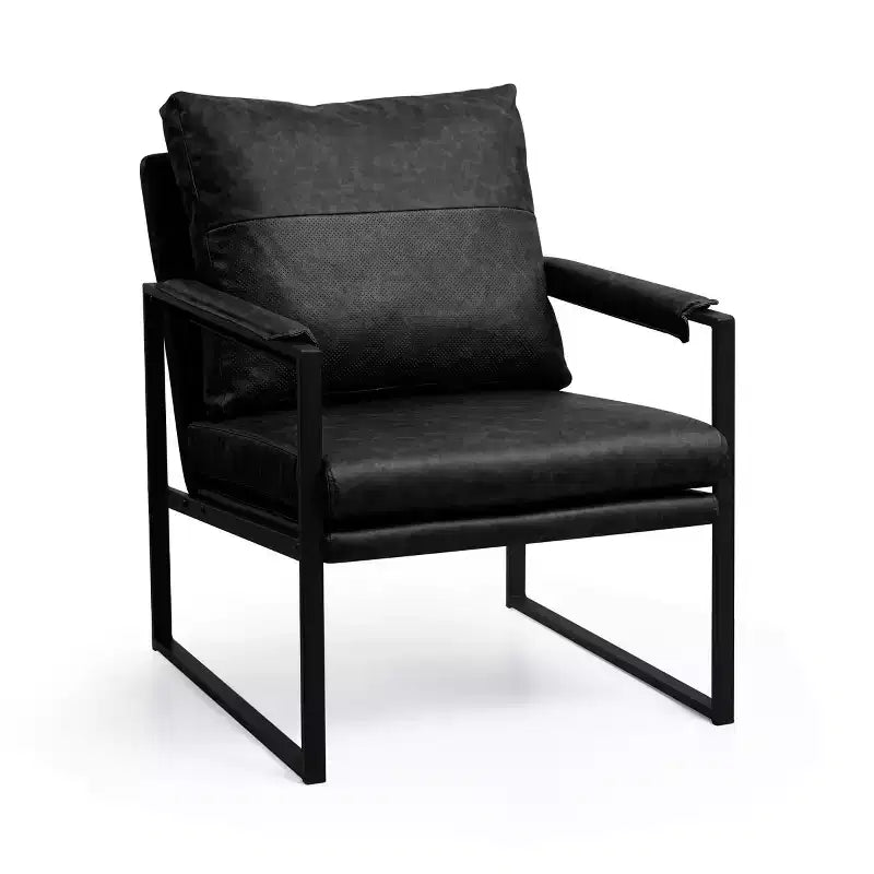 Fauteuil d'appoint moderne rembourré Subrtex avec cadre en métal