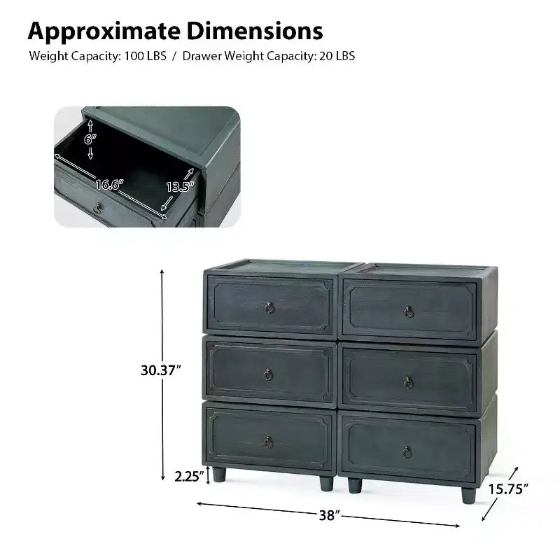 Oddone 2 - Table de chevet à tiroirs, lot de 3, avec design modulaire | ART OF LIVING DESIGNS