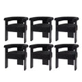Chaises de salle à manger Gerry Boucle (lot de 6) avec dossier rond et solide | ART OF LIVING DESIGNS