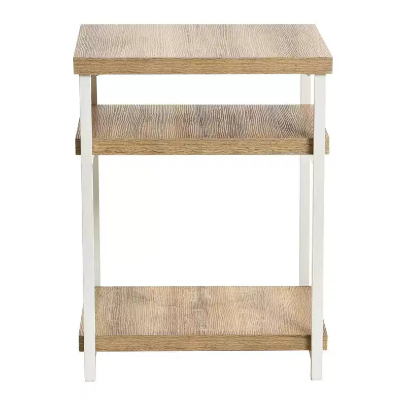 Table d'appoint rectangulaire Jamestown avec étagères de rangement