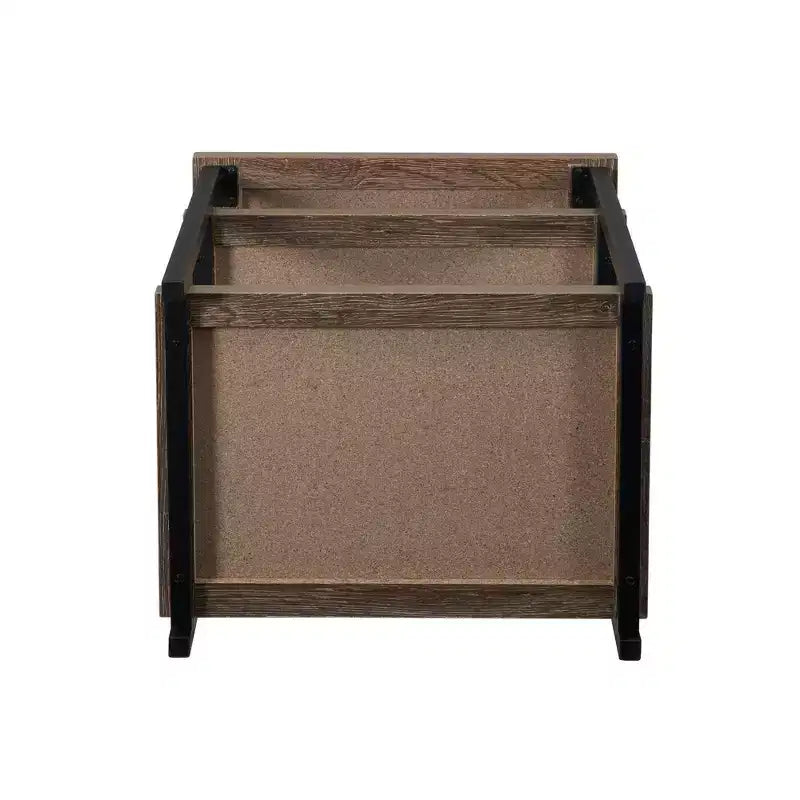 Table d'appoint rectangulaire Jamestown avec étagères de rangement