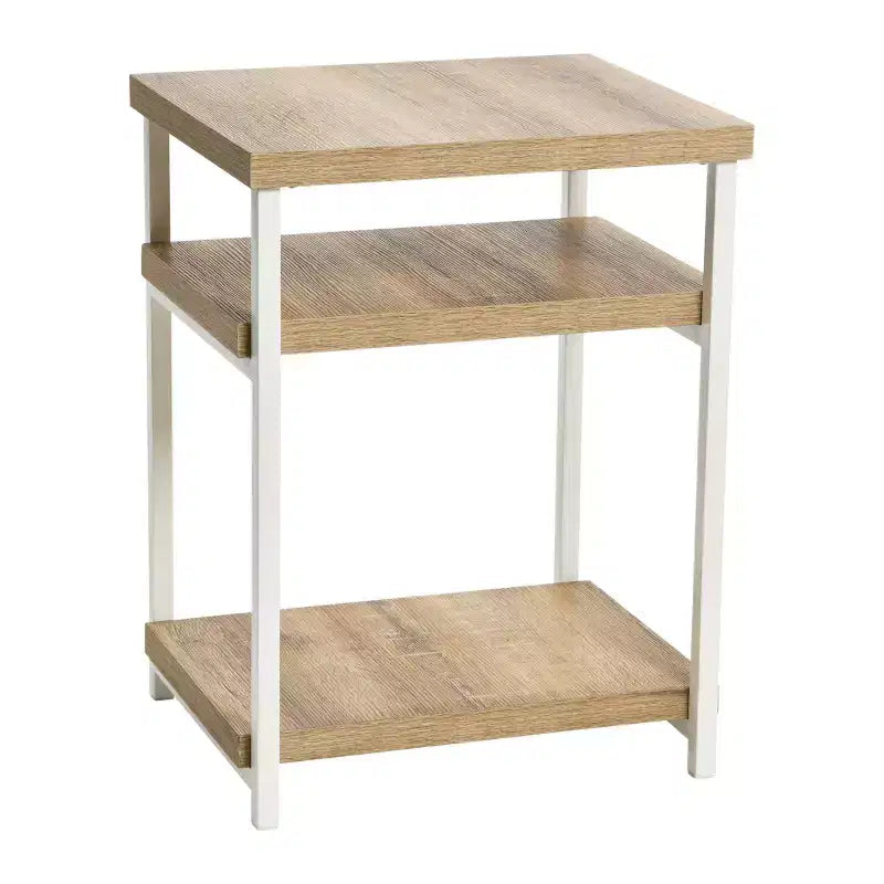 Table d'appoint rectangulaire Jamestown avec étagères de rangement