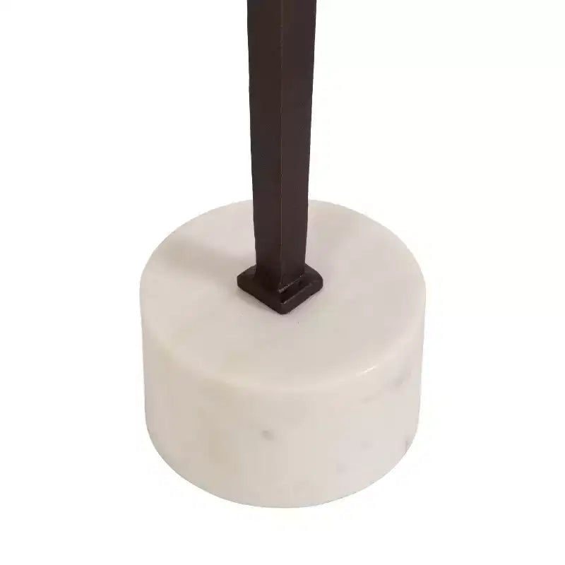 Table d'appoint piédestal Lazaro Kate and Laurel, 25,4x25,4x55,8 cm, Bronze et marbre