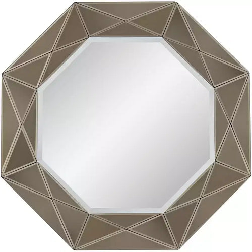 Possini Euro Design Possini Euro Aubrey 33 x 33 Champagne Beveled Wall Mirror