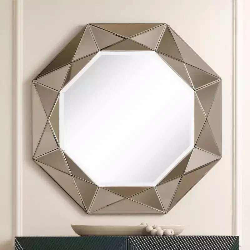 Possini Euro Design Possini Euro Aubrey Miroir mural biseauté champagne 33 x 33