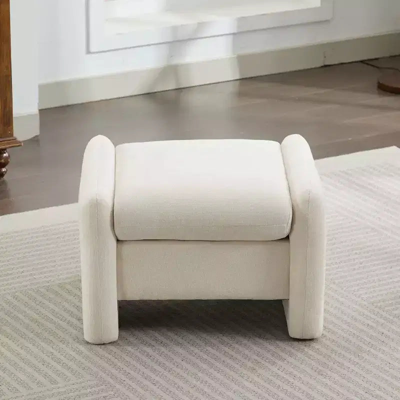 Fauteuil d'appoint HYLEORY Chenille 92,48 cm avec pouf, fauteuil de salon confortable et surdimensionné, fauteuil rembourré pour salon, chambre, bureau, appartement