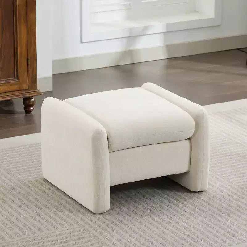 Fauteuil d'appoint HYLEORY Chenille 92,48 cm avec pouf, fauteuil de salon confortable et surdimensionné, fauteuil rembourré pour salon, chambre, bureau, appartement