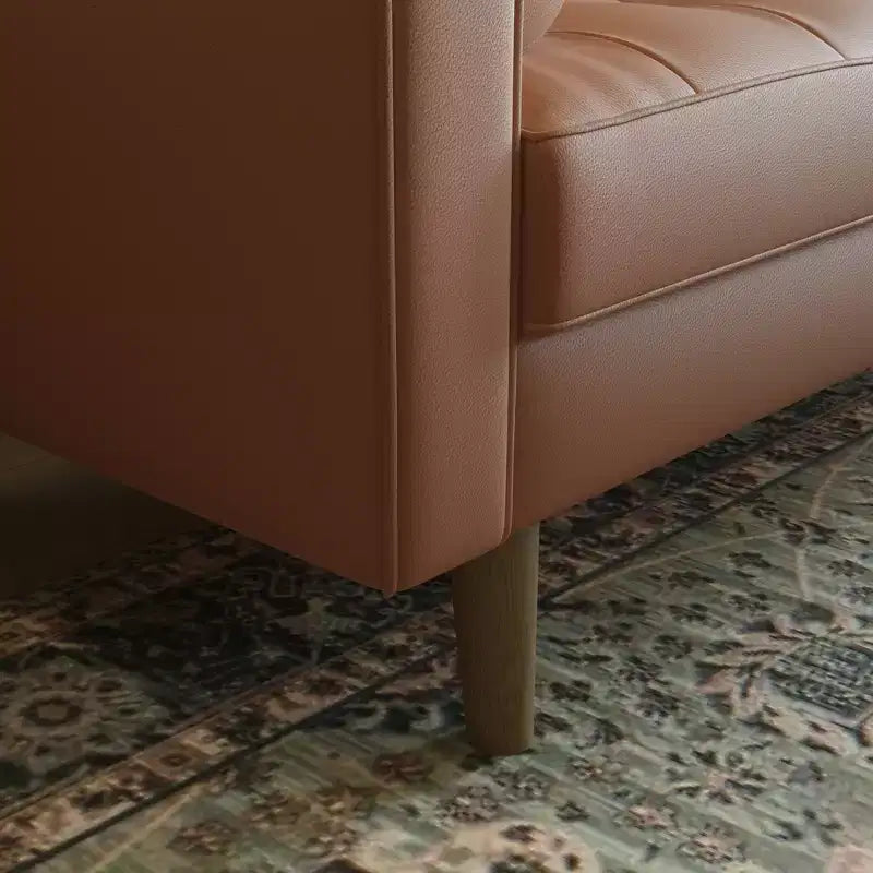 Tree City - Canapé deux places en similicuir 70, canapé trois places de style moderne du milieu du siècle pour petits espaces, salon d'appartement