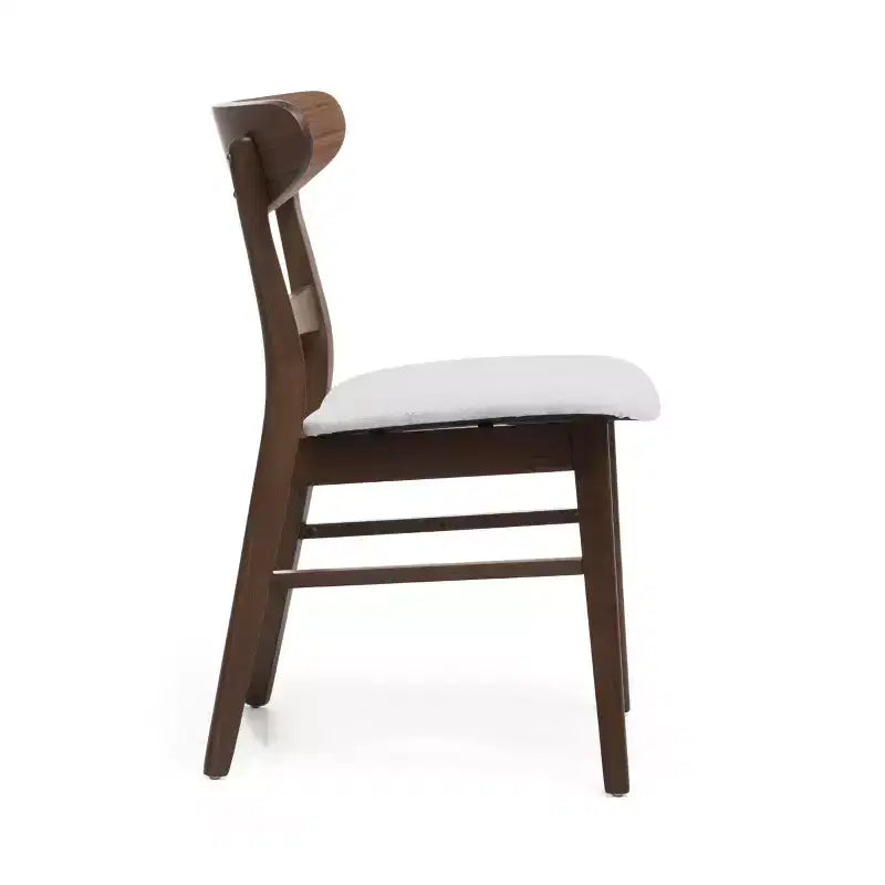 Christopher Knight Home Isador Chaises de salle à manger en bois d'hévéa rembourrées de style moderne du milieu du siècle (lot de 4)