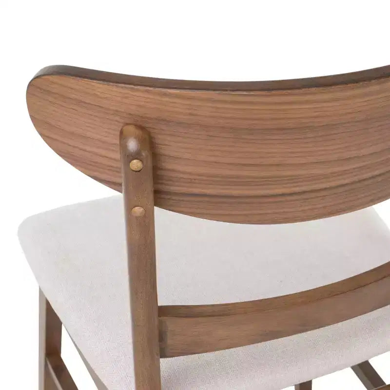 Christopher Knight Home Isador Chaises de salle à manger en bois d'hévéa rembourrées de style moderne du milieu du siècle (lot de 4)