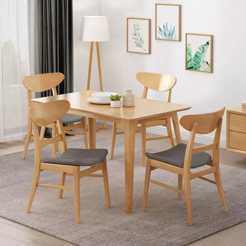 Christopher Knight Home Isador Chaises de salle à manger en bois d'hévéa rembourrées de style moderne du milieu du siècle (lot de 4)