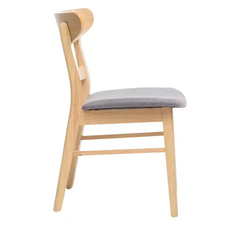 Christopher Knight Home Isador Chaises de salle à manger en bois d'hévéa rembourrées de style moderne du milieu du siècle (lot de 4)