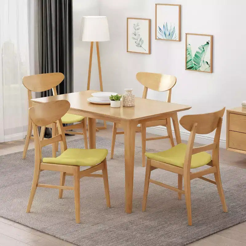 Christopher Knight Home Isador Chaises de salle à manger en bois d'hévéa rembourrées de style moderne du milieu du siècle (lot de 4)
