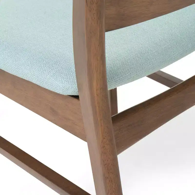 Christopher Knight Home Isador Chaises de salle à manger en bois d'hévéa rembourrées de style moderne du milieu du siècle (lot de 4)