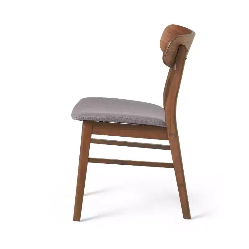 GDFStudio Alexis - Ensemble de salle à manger 7 pièces mi-moderne en tissu et bois d'hévéa rembourré