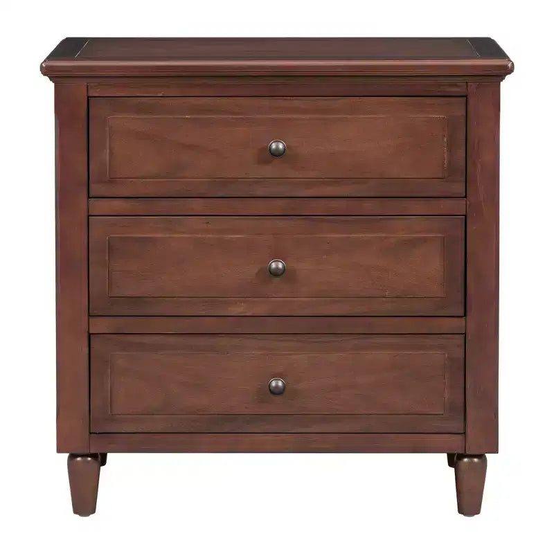 Whisen 28 Table de Chevet Moderne Minimaliste à 3 Tiroirs, Rangement, Cabinet en Bois, Table d'Appoint de Canapé