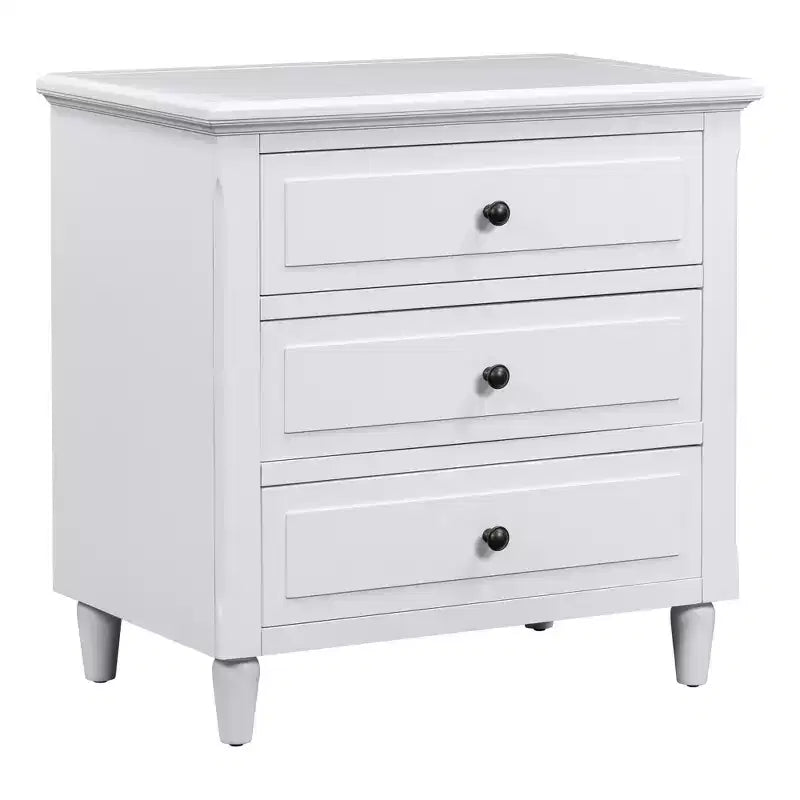 Whisen 28 Table de Chevet Moderne Minimaliste à 3 Tiroirs, Rangement, Cabinet en Bois, Table d'Appoint de Canapé