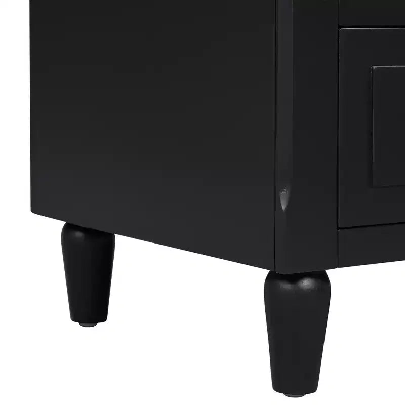 Whisen 28 Table de Chevet Moderne Minimaliste à 3 Tiroirs, Rangement, Cabinet en Bois, Table d'Appoint de Canapé