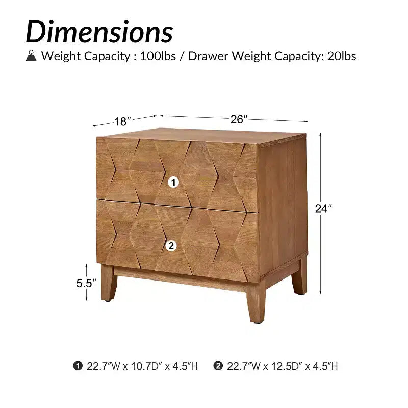 Paddy 2 - Table de chevet à tiroir | ART OF LIVING DESIGNS
