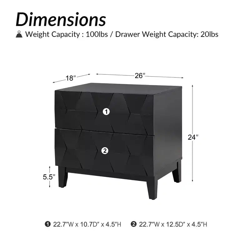 Paddy 2 - Table de chevet à tiroir | ART OF LIVING DESIGNS