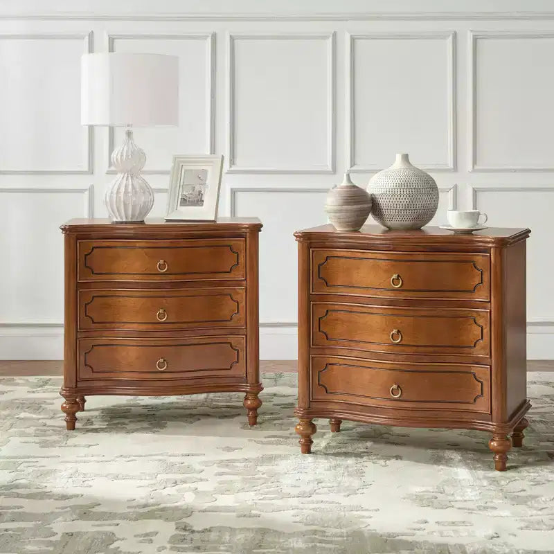 Table d'appoint à 3 tiroirs Linus (lot de 2) | ART OF LIVING DESIGNS