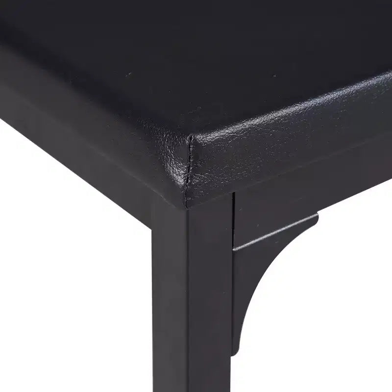 Ensemble table de cuisine extensible 3 pièces VECELO 63" avec bancs, salle à manger moderne pour 8/6/4 personnes, noir/marron/blanc