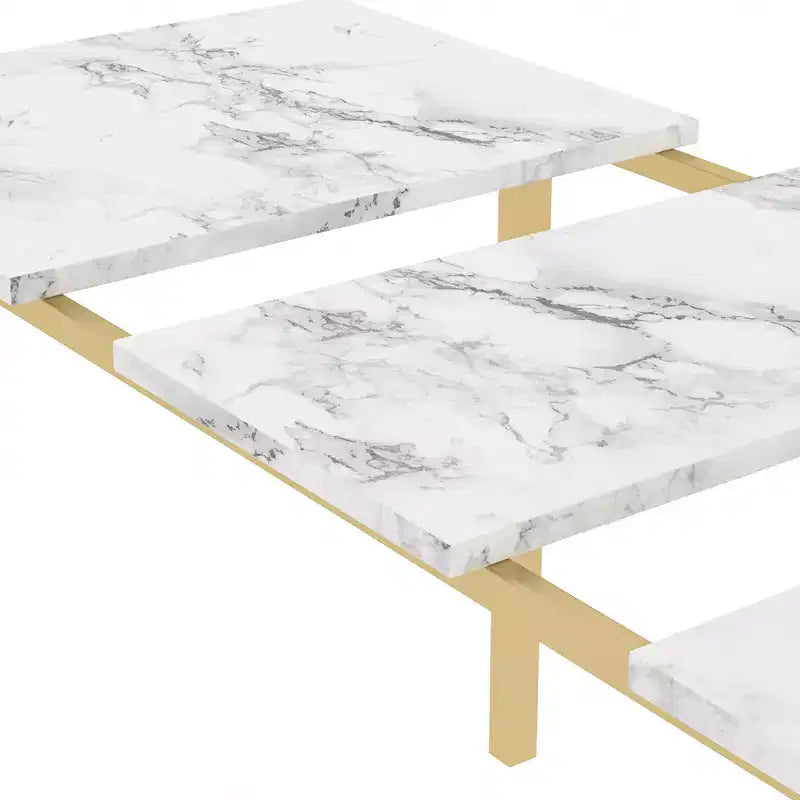 Ensemble table de cuisine extensible 3 pièces VECELO 63" avec bancs, salle à manger moderne pour 8/6/4 personnes, noir/marron/blanc