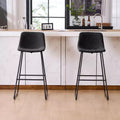 FERPIT Faux Shearling Counter Height Bar Stools Set of 2, Upholstered Bar Stools with Footrest