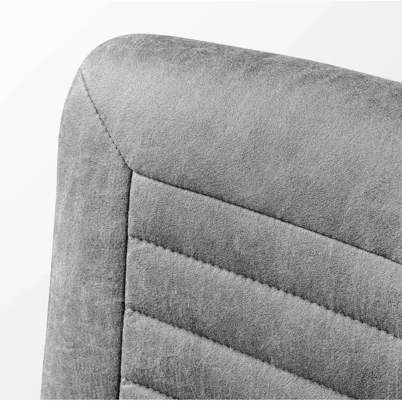 Cole, chaise de bureau en similicuir, 27,12 P x 24,75 L x 36,25-39,37 H, gris
