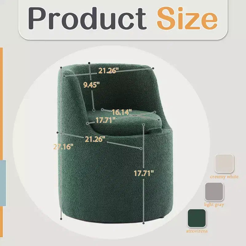 HYLEORY Pouf de maquillage avec rangement, tabouret de vanité rembourré avec dossier pliable, repose-pieds cylindrique moderne pour salon et chambre à coucher