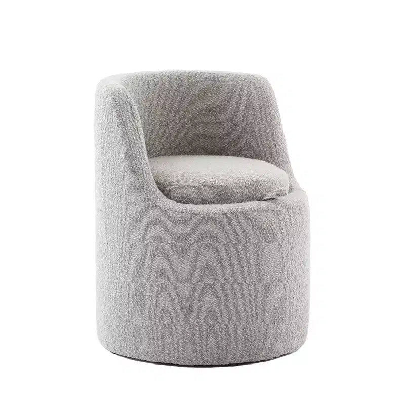 HYLEORY Pouf de maquillage avec rangement, tabouret de vanité rembourré avec dossier pliable, repose-pieds cylindrique moderne pour salon et chambre à coucher