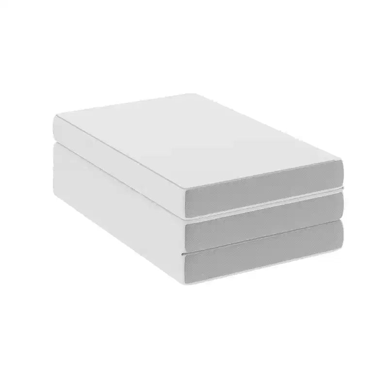 Matelas Emma et Oliver Cooling Tri-Fold en mousse à mémoire de forme en boîte avec base en mousse de soutien et housse lavable
