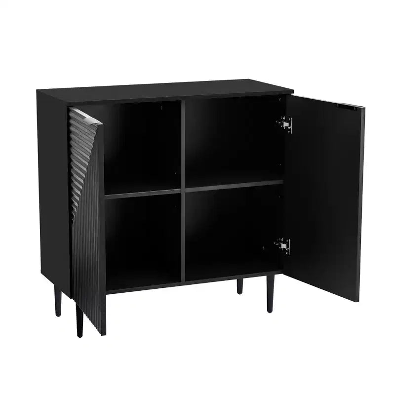 GDFStudio Alisha Armoire de rangement moderne à 2 portes avec étagères réglables