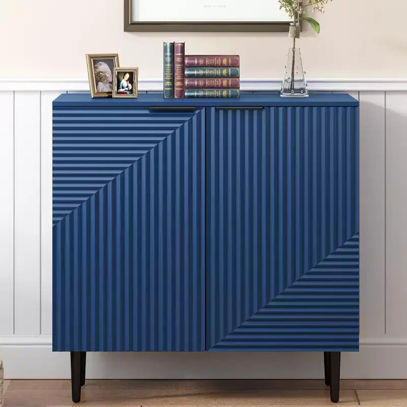 GDFStudio Alisha Armoire de rangement moderne à 2 portes avec étagères réglables