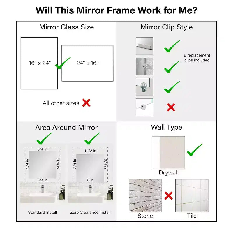 Amanti Art Kit d'encadrement de miroir de salle de bain – Cadre autocollant entièrement assemblé – Miroir NON inclus – Cadre Bark Rustic Char