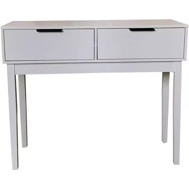 Kings Brand Furniture - Console Table en Bois Blanc Atmore avec 2 Tiroirs de Rangement pour Entrée, Couloir, Salon, Derrière le Canapé