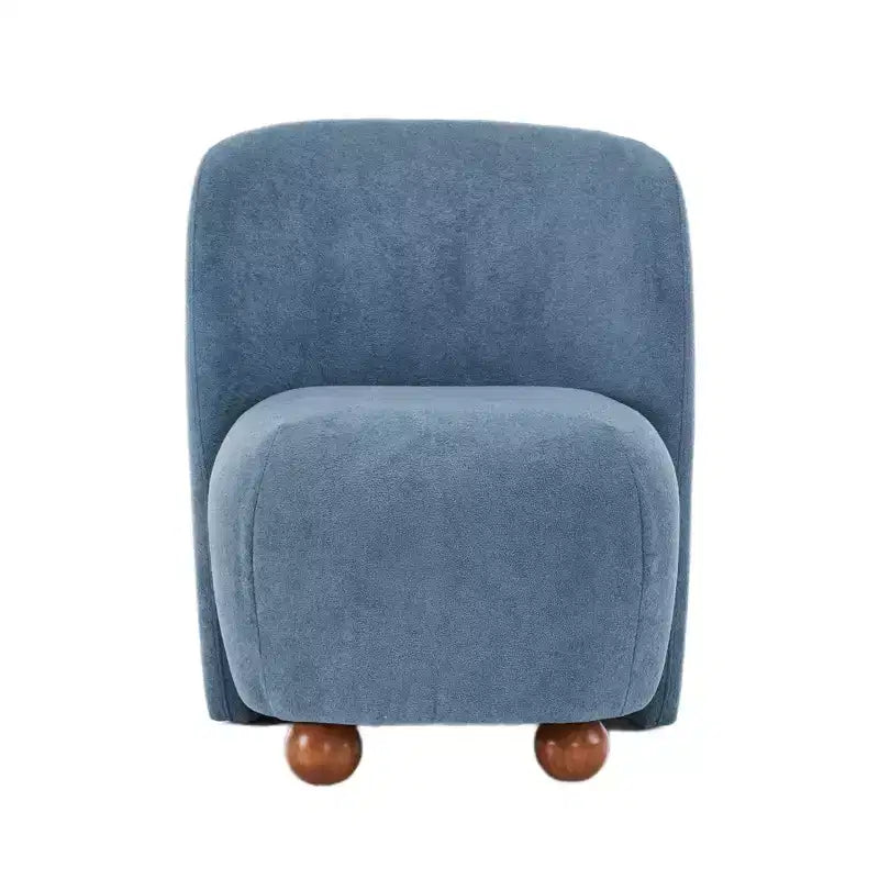 GDFStudio Samuel, fauteuil d'appoint moderne sans accoudoirs, dossier bas, blanc