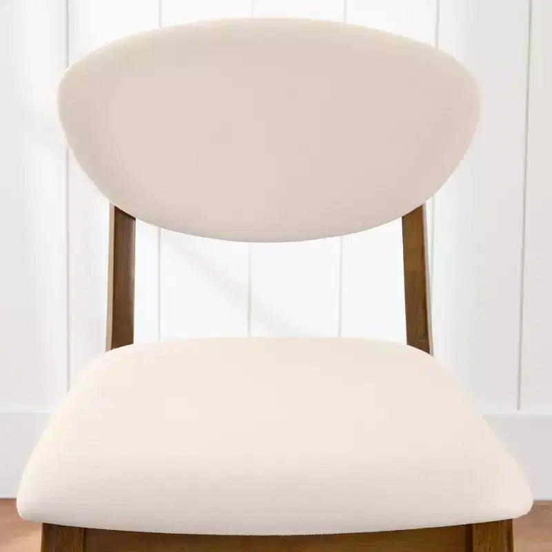 Lot de 2 tabourets de bar mi-hauts en bois et tissu, style moderne du milieu du siècle, de la marque Best Choice Products