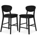 Lot de 2 tabourets de bar mi-hauts en bois et tissu, style moderne du milieu du siècle, de la marque Best Choice Products