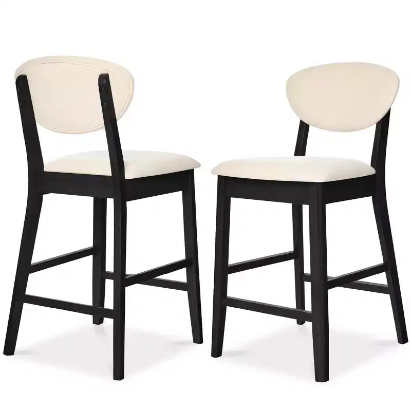 Lot de 2 tabourets de bar mi-hauts en bois et tissu, style moderne du milieu du siècle, de la marque Best Choice Products