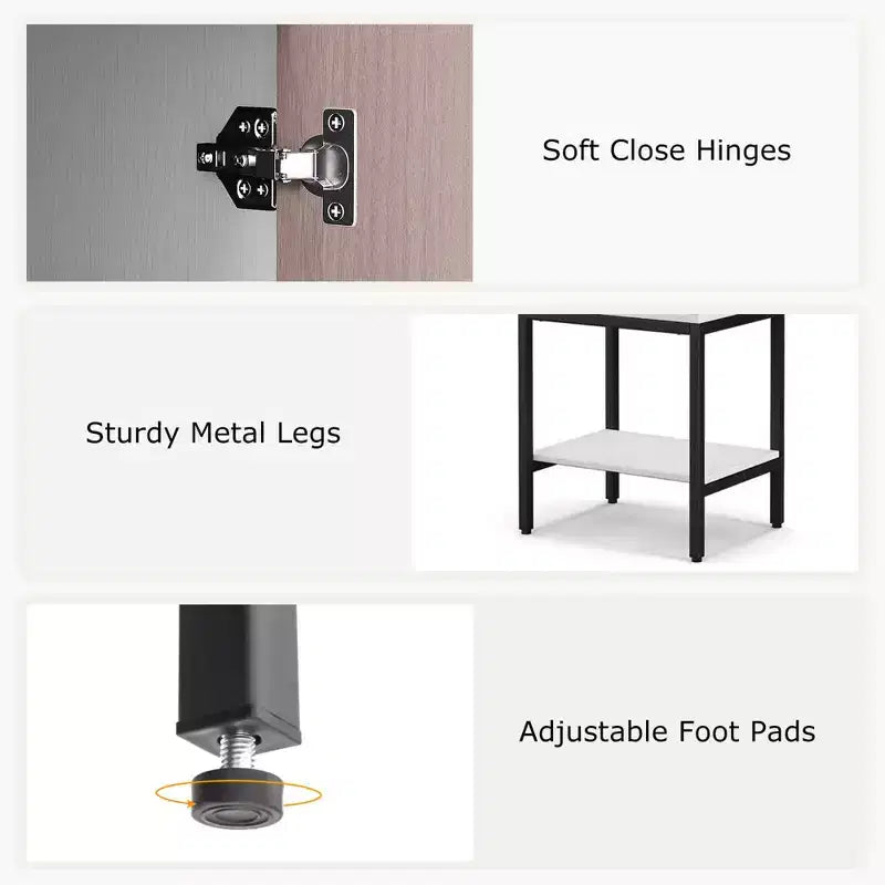 Meuble Colonne de Salle de Bain Costway de 57 po avec 1 Porte et 4 Étagères, Meuble Autonome Noir/Blanc