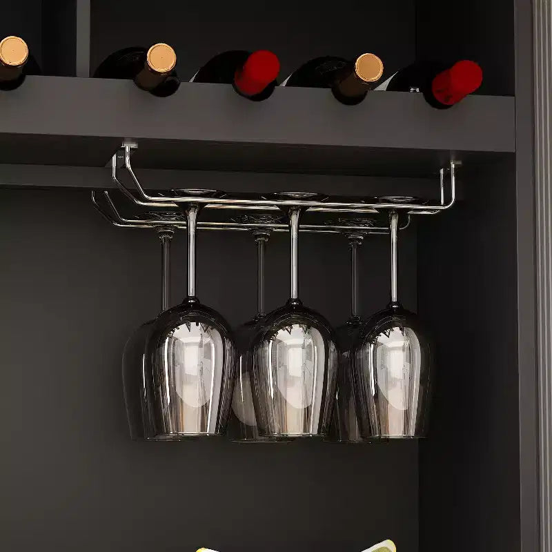 Meuble de cuisine en bois Hitow avec 3 tiroirs, 13 étagères et supports pour tasses et bouteilles