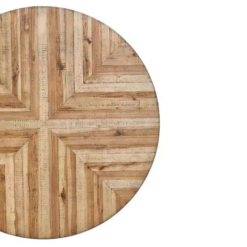Table de salle à manger ronde moderne en bois Christopher Knight Home Arcans, marron clair/noir