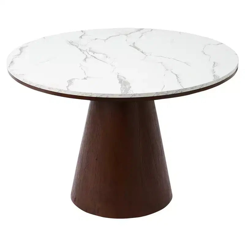 Table à manger Whisen avec pied conique tronqué en bois de style rétro