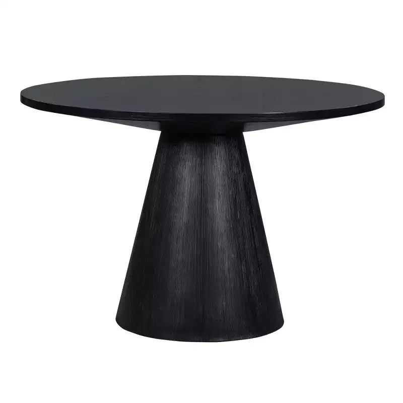 Table à manger Whisen avec pied conique tronqué en bois de style rétro