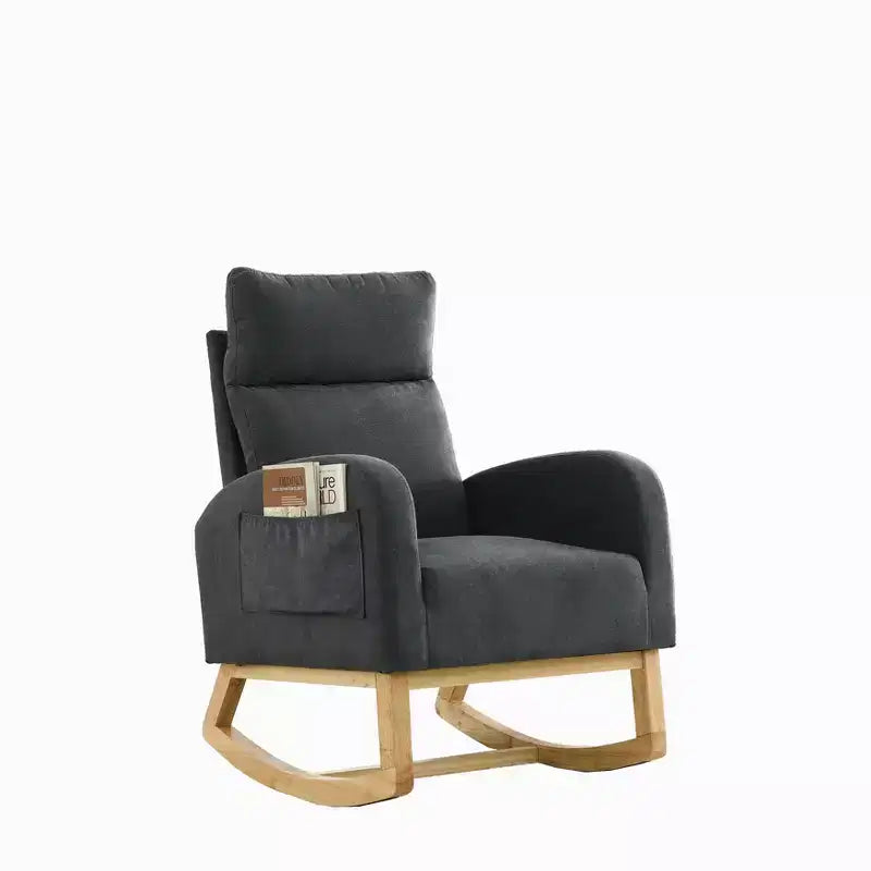 Christopher Knight Home Piper Fauteuil à bascule moderne à dossier haut avec deux poches latérales