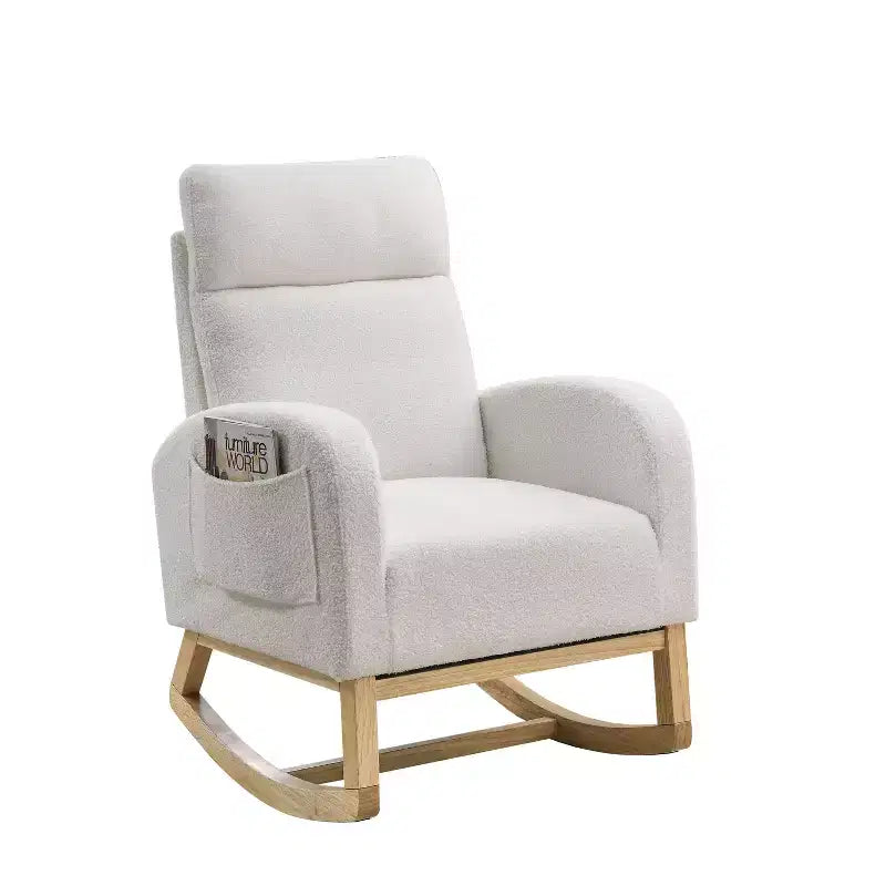 Christopher Knight Home Piper Fauteuil à bascule moderne à dossier haut avec deux poches latérales